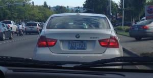 License plate says "321 - YAY"